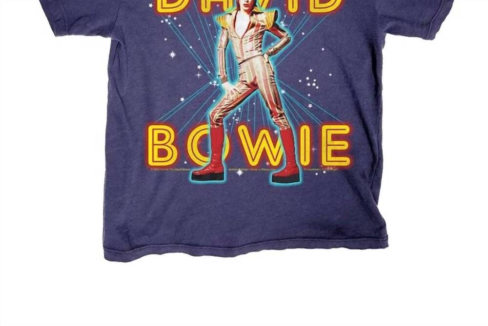 NEW ROWDY SPROUT kid's david bowie tee in blue